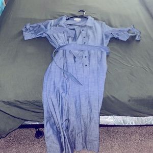 Blue Denim dress size 14 barley worn used/like new